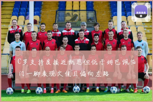 C罗支持度接近凯恩但低于姆巴佩临门一脚表现欠佳且偏向左路